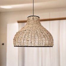 Ocean Point Tekli Sarkıt Avize Doğal Deniz Sazı Salon Mutfak Oturma Odası 40CM Oceanpoint