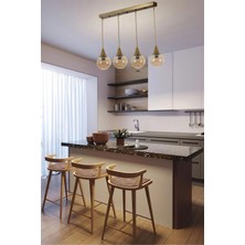 Lumexx Afra 4 Lü Sıralı Eskitme Bal Camlı Sarkıt