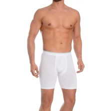 Marmara 3'lü Paket Erkek Uzun Paçalı Likralı Boxer Beyaz - 2xl