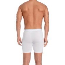 Marmara 3'lü Paket Erkek Uzun Paçalı Likralı Boxer Beyaz - 2xl