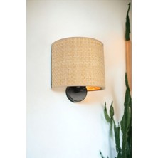 Lumexx Hasır Rattan Abajurlu Oval Aplik