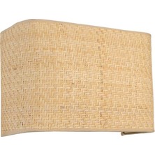 Lumexx Hasır Rattan Abajurlu Dikdörtgen Aplik