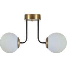 Lumexx Pablo 2 Li Eskitme Beyaz Camlı Avize