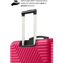 G&d Polo Suitcase Abs 3'lü Fuşya Lüx Valiz Seyahat Seti 600.10-SET