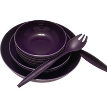 Tupperware Berrak Mor Set Parlak 16 Parça Mega Set Saklama ve Servis Kabı Salata Servis Çatallı