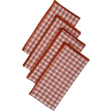 Vanelli Home Kırmızı Pötikareli 4 Lü Peçete Seti