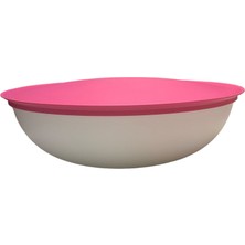 Tupperware Pembe Beyaz Berrak Mega Set 18 Parça Saklama ve Servis Kabı