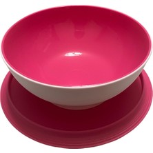 Tupperware Pembe Beyaz Berrak Mega Set 18 Parça Saklama ve Servis Kabı
