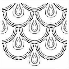 Stencil Sarayi Boyama Şablon Zemin Deseni - 7922