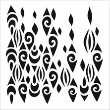 Stencil Sarayi Boyama Şablon Zemin Deseni - 8585