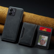 Zebana Xiaomi Redmi 13C Uyumlu Kılıf Zebana 2in1 Elite Class Cüzdanlı Deri Kılıf Siyah