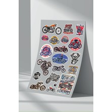 Stickermarket Motosiklet Karışık Sticker Seti (8)