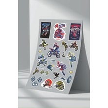 Stickermarket Motosiklet Karışık Sticker Seti (10)