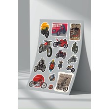 Stickermarket Motosiklet Karışık Sticker Seti (4)
