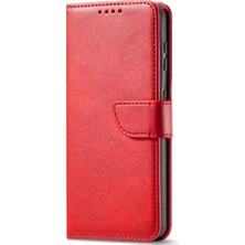 Mellow Mall Samsung Galaxy A71 4g Manyetik Karbon Fiber Deri Folio Flip Case (Yurt Dışından)