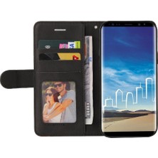 Mellow Mall Samsung Galaxy Not 8 Için Kılıf Iki Renkli Dikiş Pu Deri Flip Folio (Yurt Dışından)