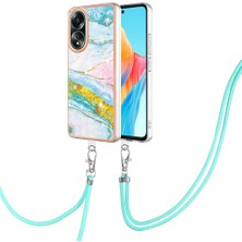 Mellow Mall Oppo A58 4g Mermer Tampon Anti-Çizik Yumuşak Crossbody Kordon Için Kılıf (Yurt Dışından)