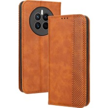 Mellow Mall Huawei Mate 50 Için Kılıf Manyetik Kapatma Cüzdan Pu Deri (Yurt Dışından)