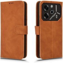 Mellow Mall Tecno Pova 6 Pro 5g Kart Ekleme Deri Folio Flip Case Için Kılıf (Yurt Dışından)