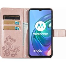 Mellow Mall Motorola Moto G30 Deri Kılıf Kapak Kapak Kısa Kayış Zarif (Yurt Dışından)
