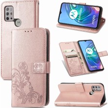 Mellow Mall Motorola Moto G30 Deri Kılıf Kapak Kapak Kısa Kayış Zarif (Yurt Dışından)
