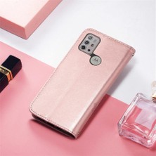 Mellow Mall Motorola Moto G30 Deri Kılıf Kapak Kapak Kısa Kayış Zarif (Yurt Dışından)