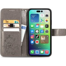 Mellow Mall Iphone 14 Için Kılıf Pro Kısa Kayış Dört Yapraklı Yonca Zarif Iş (Yurt Dışından)