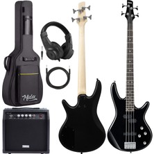 Midex MBG-400BK-20AMP 4 Telli Bas Gitar ve 20W Amfi Gigbag Kulaklık Full Set