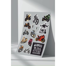 Stickermarket Motosiklet Karışık Sticker Seti (3)