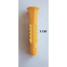 Nif Plastik Dişli 8lik Roket Dübel 50 Adet Sarı Dübel 8 mm Roket Dübel 50 Adet