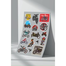Stickermarket Motosiklet Karışık Sticker Seti (5)