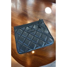Bahels Kapitone Siyah Özel Tasarım Kadın Portföy & Clutch Çanta