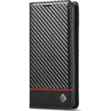 Mellow Mall Google Piksel 6A Manyetik Karbon Fiber Deri Folio Flip Case Için Kılıf (Yurt Dışından)