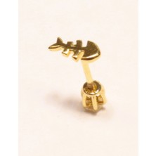 Güler Kuyumculuk 14 Ayar Altın Piercing Tragus Küpe