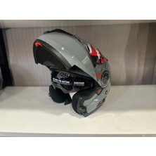 Shiro Kask Shıro SH-508 Nardo Gri Çene Açılır