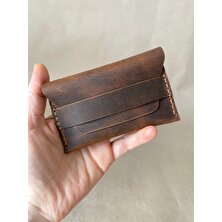 Alesta Leather El Yapımı  Deri Minimal Kartlık/Mini Cüzdan