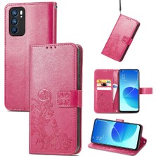 Mellow Mall Oppo Case 6 5g Için Zarif Iş Çevirme Kapağı Dört Yapraklı Yonca (Yurt Dışından)