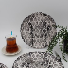 Arna Porselen Snake 20 cm Pasta Tabağı Siyah