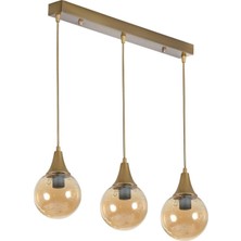 Lumexx Afra 3 Lü Sıralı Eskitme Bal Camlı Sarkıt