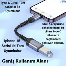 Polham Süper Hızlı Type-C To USB 3.0 Otg Adaptörü, Kulaklık, Mouse, Klavye, USB Bellek Çevirici Adaptör