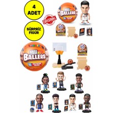 4 Adet Aksesuarlı Nba Ballers Sürpriz Paket - Nba Basketbolcu Süpriz Mini Figür - 4 Adet - 9.5 cm