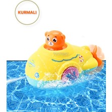 Toyfest Kurmalı Kendiliğinden Banyo Küvet Havuz Deniz De Yüzen Ayıcık Submarine Denizaltı Oyuncak - Model 1