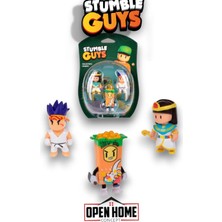 Stumble Guys 3'lü Figür - 5 cm - Sensei Firefist -Cleopatra - Careal Killer - 3 Adet