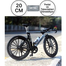 Toyfest Pedal ve Tekerlekleri Dönebilen Die - Cast Mini Model Metal Dağ Bisikleti - Silver - 1:10