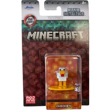 Jada Nano Metalfics Minecraft Metal Döküm Die - Cast Mini Figür - Chicken - 4 cm