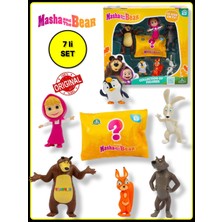 Masha ile Koca Ayı 7 Li Figür Set - Masha And The Bear (6 Figür + 1 Sürpriz Figür Ortalama 5-7 Cm)