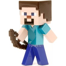 Toyfest Jada Minecraft Metal Döküm Die - Cast Figür Karakterler - Steve - 6.5 cm