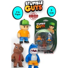 Toyfest Stumble Guys 3'lü Figür  - 5 cm - 3 Adet -  Mr. Stumble  - Capybara - Megalodon