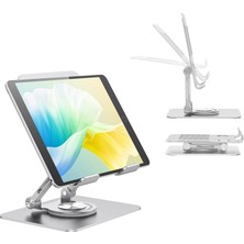 Microcase 360 Derece Dönerli Katlanabilir Masaüstü Telefon ve Tablet Tutucu Metal Stand - AL4320