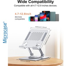 Microcase 360 Derece Dönerli Katlanabilir Masaüstü Telefon ve Tablet Tutucu Metal Stand - AL4320